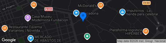 Map showing Estadio La Magdalena