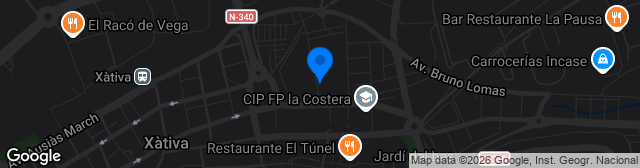 Map showing Estadio La Murta