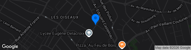 Map showing Stade Charles Sage