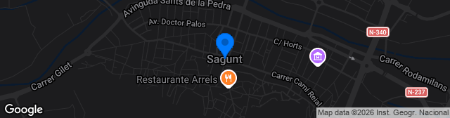 Map showing Estadio Nou Camp de Morvedre