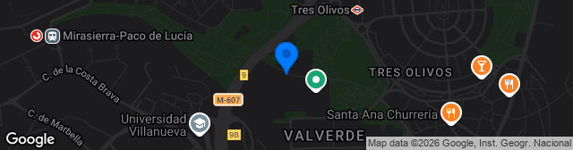 Map showing Polideportivo Santa Ana