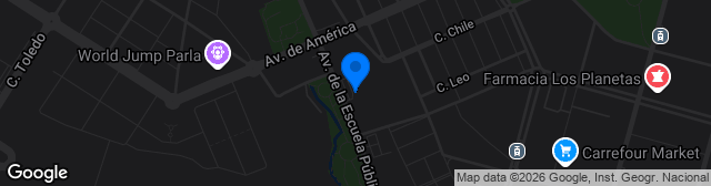 Map showing Estadio Los Prados