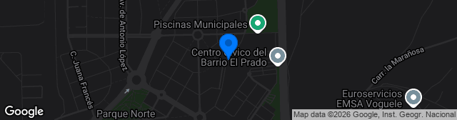Map showing Estadio Amelia del Castillo