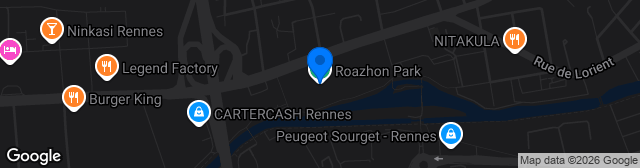 Map showing Roazhon Park