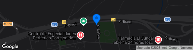 Map showing Estadio Las Veredillas