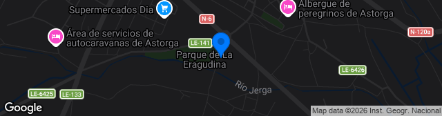 Map showing Estadio La Eragudina