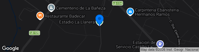 Map showing Estadio La Llanera