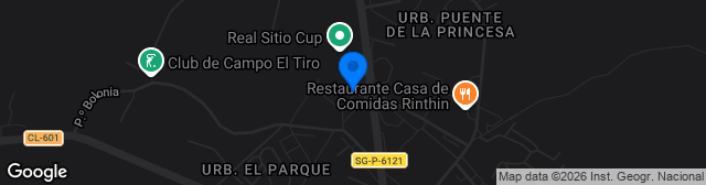 Map showing Campo de Fútbol El Hospital
