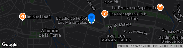 Map showing Estadio Municipal Los Manantiales