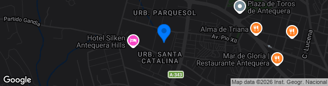 Map showing Estadio El Maulí