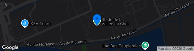 Map showing Stade de la Vallée du Cher