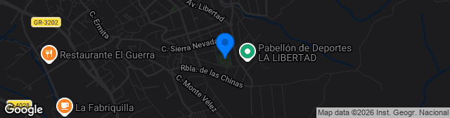 Map showing Estadio Las Viñas