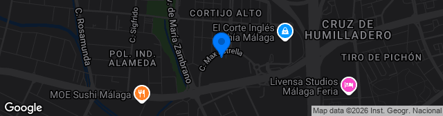 Map showing Ciudad Deportiva de la Federación Malagueña de Fútbol