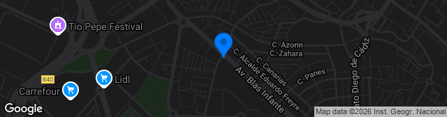 Map showing Estadio de La Juventud