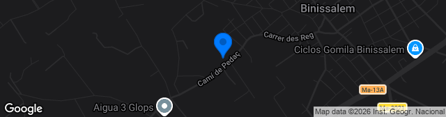 Map showing Estadio Miquel Pons