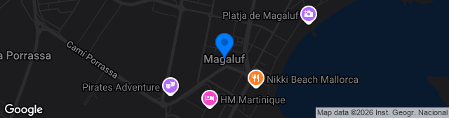 Map showing Polideportivo Municipal de Magalluf