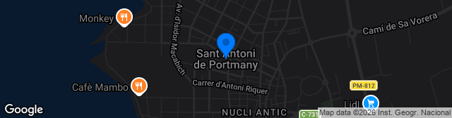 Map showing Estadio Sant Antoni