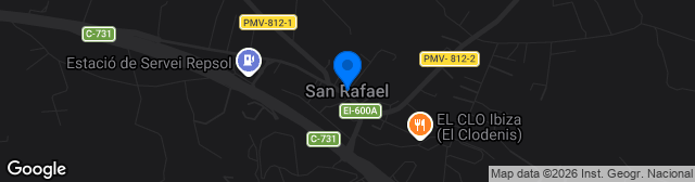 Map showing Estadio Municipal de Sant Rafel