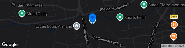 Map showing Stade Armand Chouffet