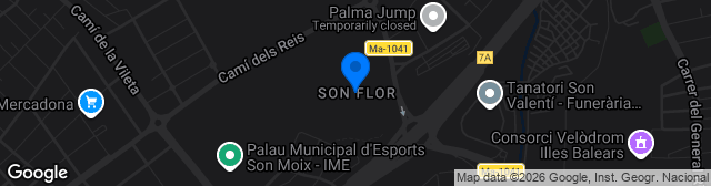 Map showing Camp Municipal de Futbol Son Flor