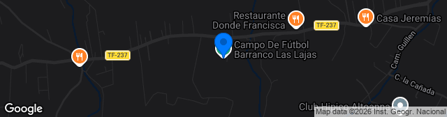 Map showing Barranco Las Lajas Campo De Futbol