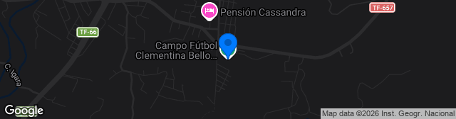 Map showing Campo Municipal de Fútbol Clementina de Bello