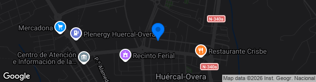 Map showing Estadio El Hornillo