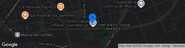 Map showing Estadio Las Tejeras