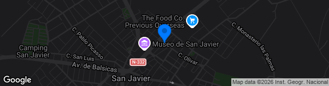 Map showing Estadio El Pitín