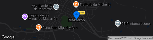 Map showing Estadio Municipal de Mazarrón