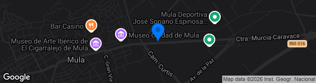 Map showing Estadio Municipal de Mula