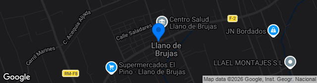 Map showing Estadio Municipal de Llano de Brujas