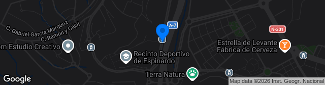 Map showing Estadio Campus Universitario