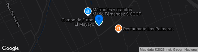 Map showing Estadio El Mayayo