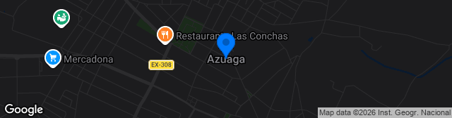 Map showing Estadio CD Azuaga