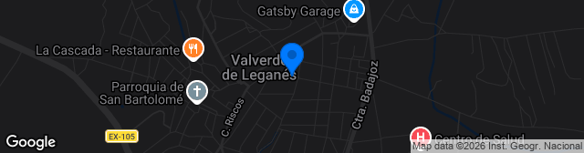 Map showing Estadio Municipal San Roque