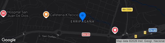 Map showing Estadio Ripagaina
