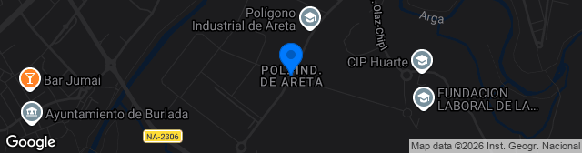Map showing Estadio Areta