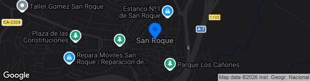 Map showing Estadio San Roque