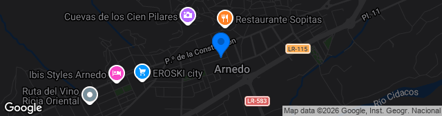 Map showing Estadio Sendero