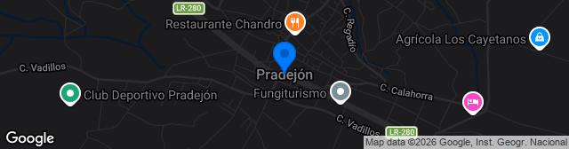 Map showing Polideportivo Municipal Pradejón