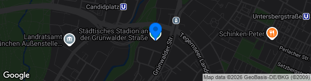 Map showing Städtisches Stadion an der Grünwalder Straße