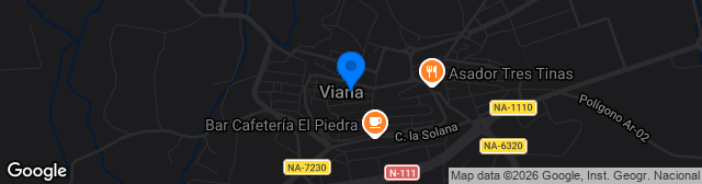 Map showing Estadio Municipal de Viana