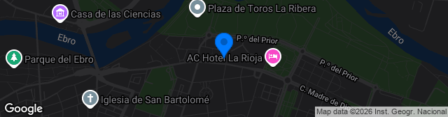 Map showing Estadio La Ribera