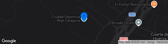 Map showing Ciudad Deportiva del Real Zaragoza