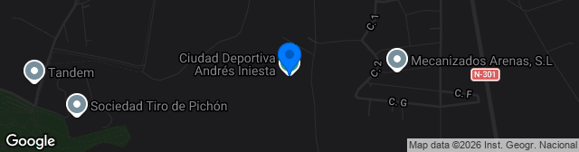Map showing Ciudad Deportiva Andrés Iniesta