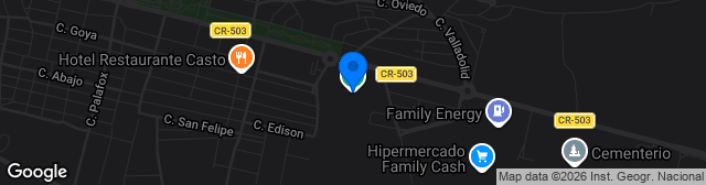 Map showing Estadio Ciudad de Puertollano