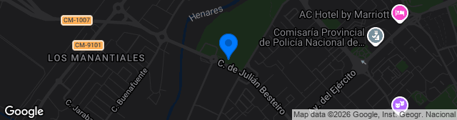 Map showing Estadio Pedro Escartín