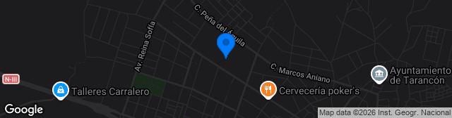 Map showing Polideportivo Estadio Municipal Tarancón
