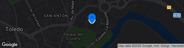 Map showing Estadio Municipal Salto del Caballo